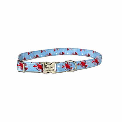 3/4" Lobster Sea lover Personalized Dog Collar