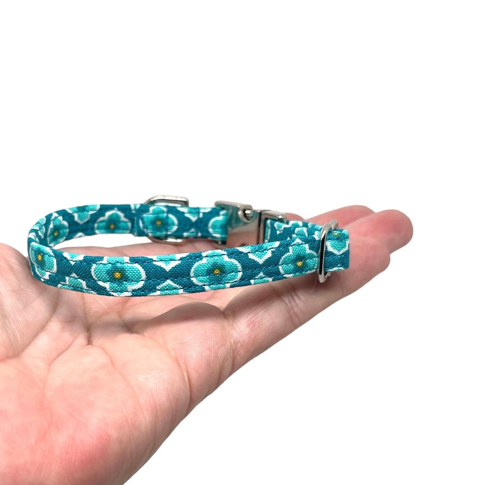 teal dog collar for tiny dogs
