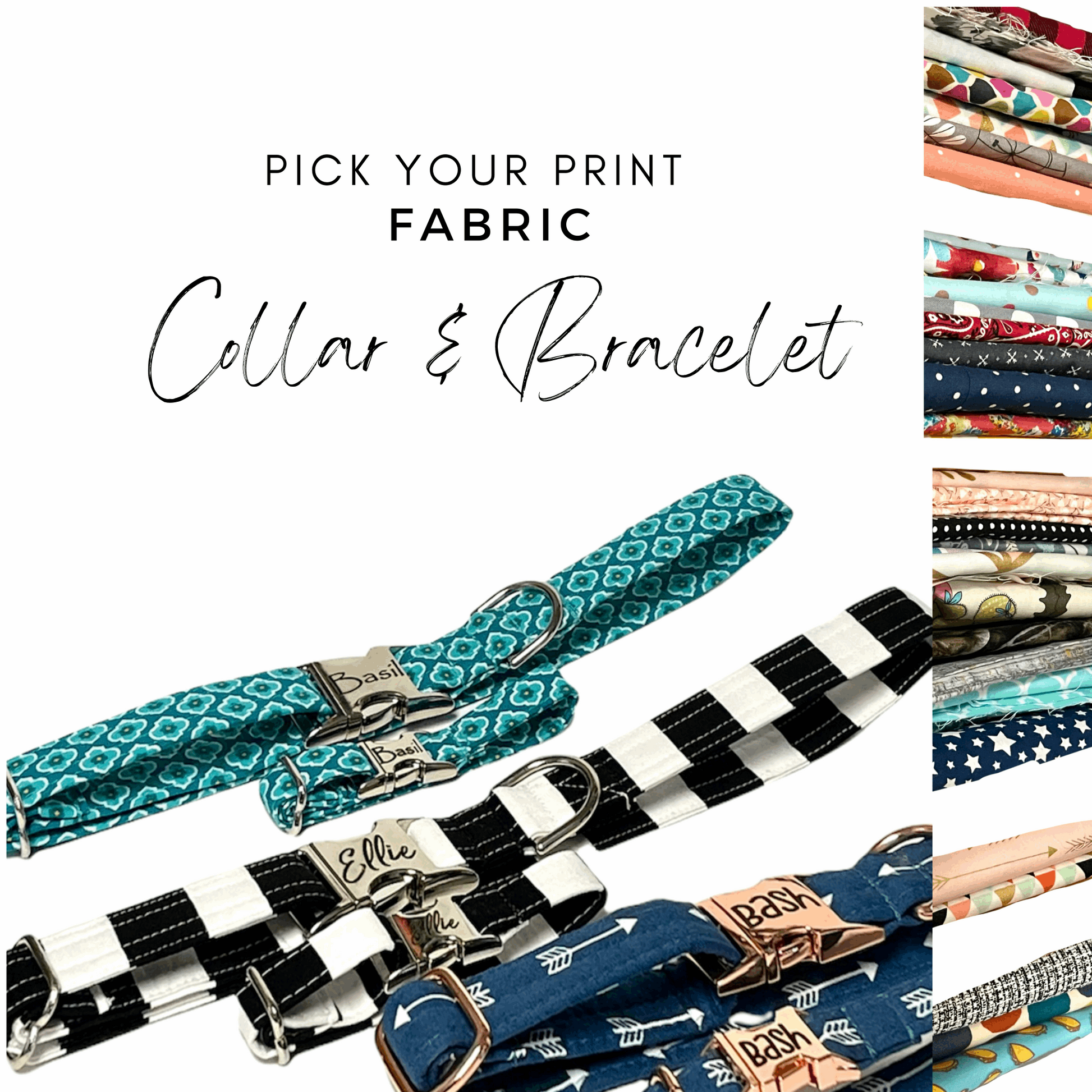 Pick your Print-Dog Collar and Matching Friendship Bracelet