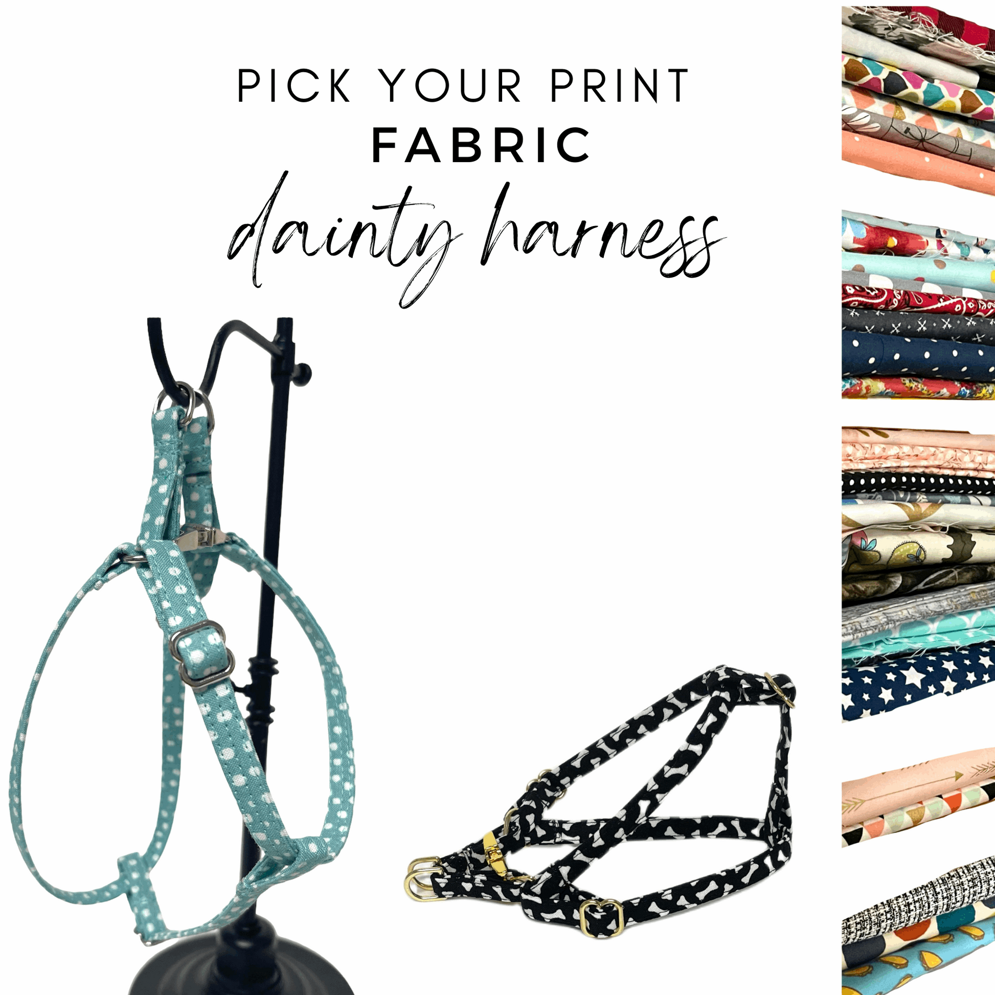 dainty petite step in dog harness