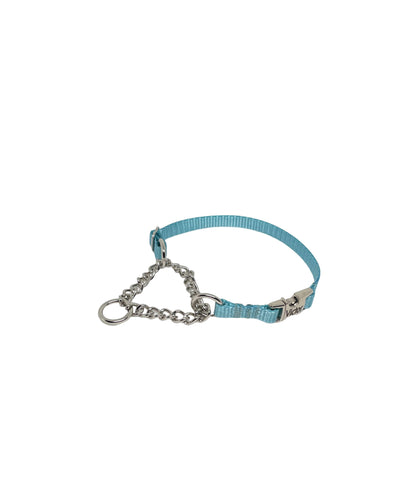 Dainty Nylon Chain Martingale with Personalized Buckle - Pick Your Color
