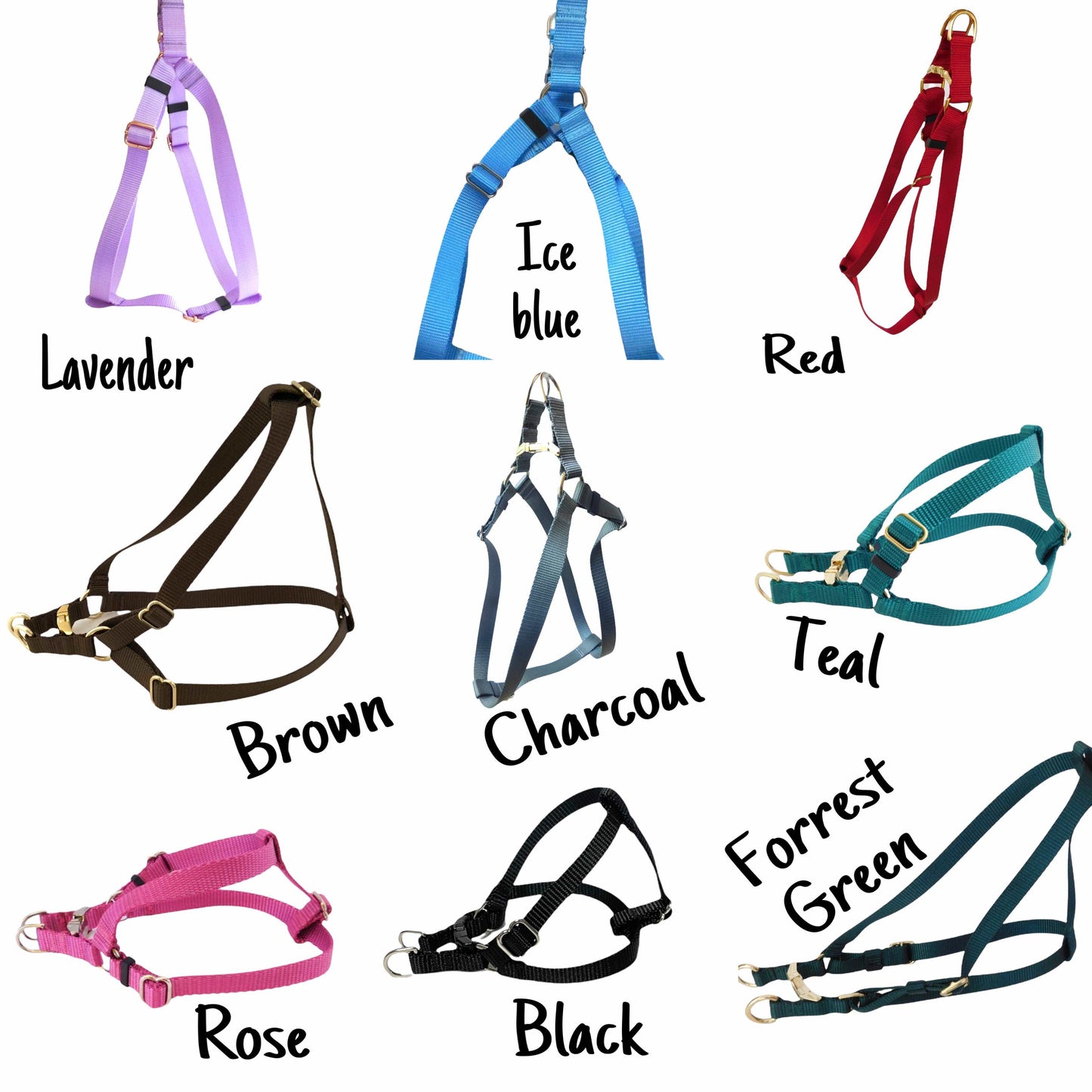 Nylon Step-in Dog Harness - Pick Your Color