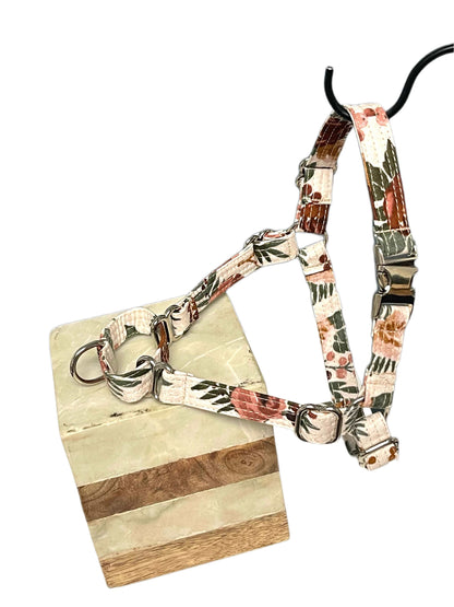 No Pull Dog Harness in fall floral print