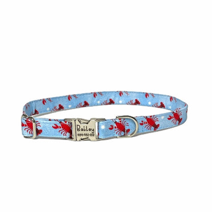 Lobster Dog Collar - Fabric Style - muttsnbones