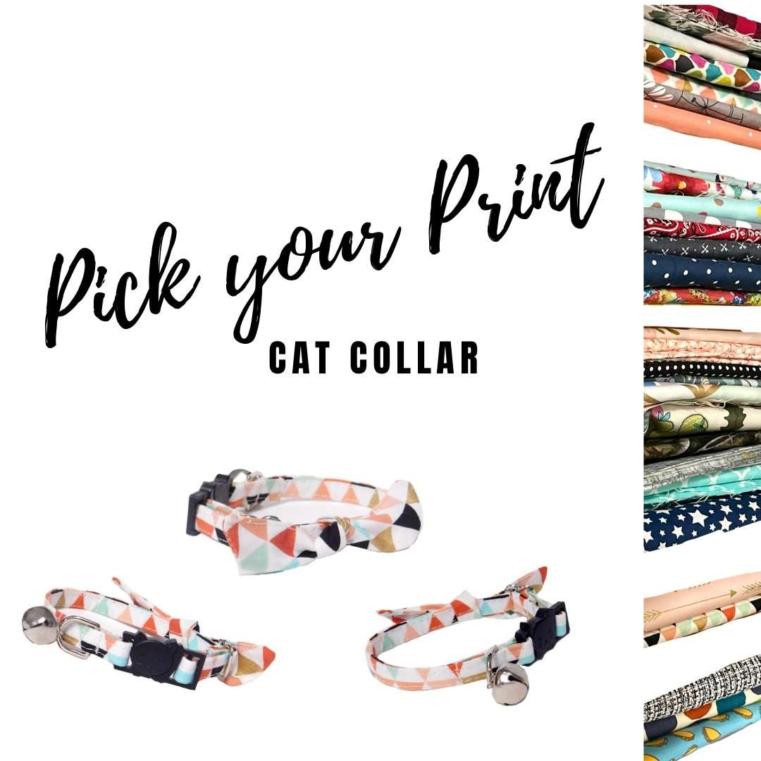 Pick your Print Cat Collar 