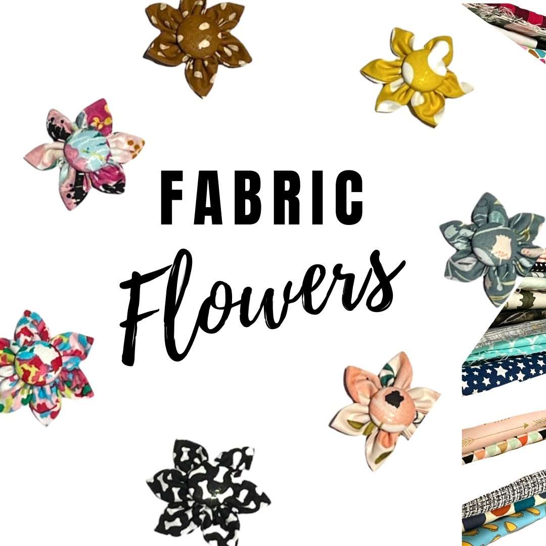 Pick your Print -Collar Flower - Fabric Style - muttsnbones