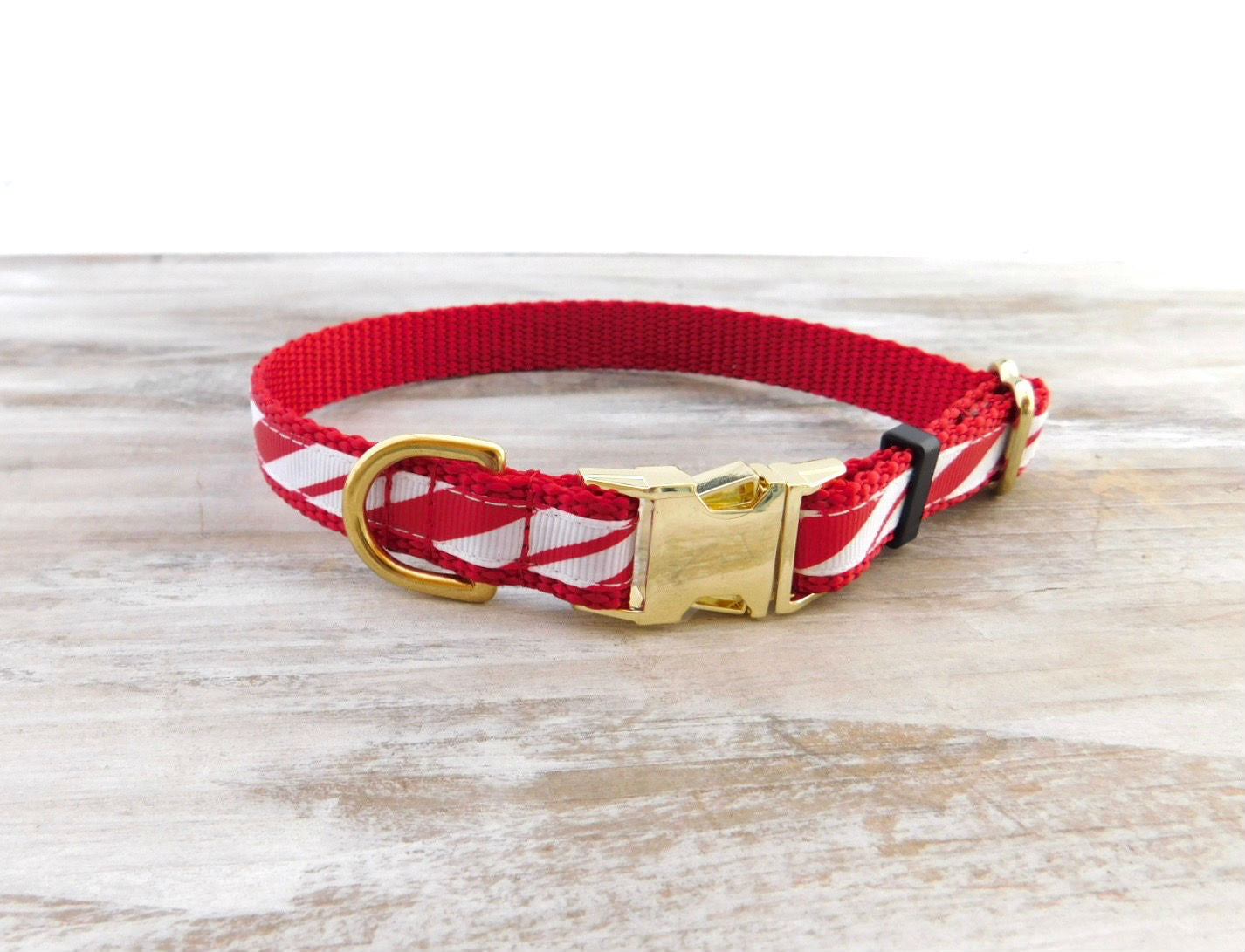 Candy Stripes Dog Collar - Holiday Collar