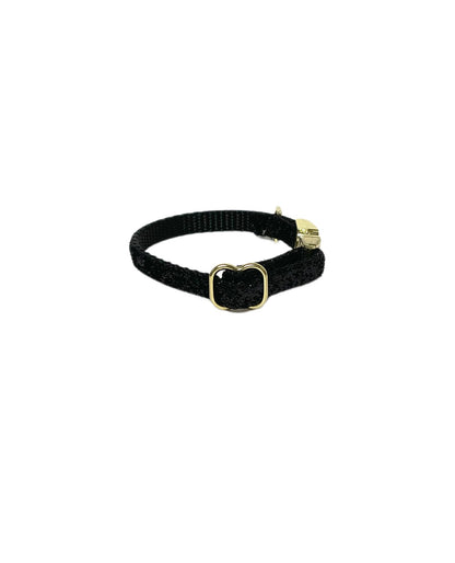 Dainty Black Sparkle Dog Collar - muttsnbones