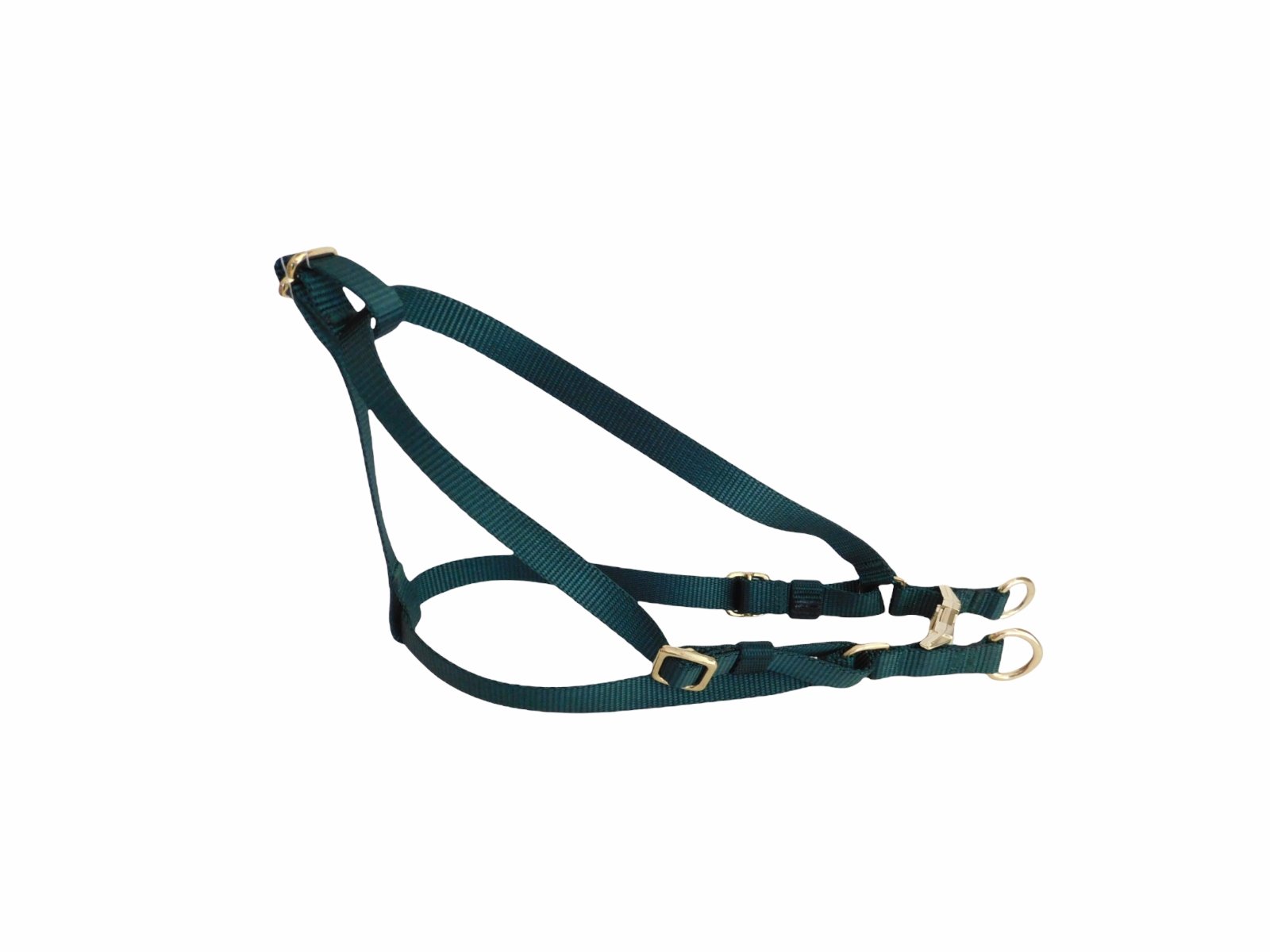 forest green dainty dog harness