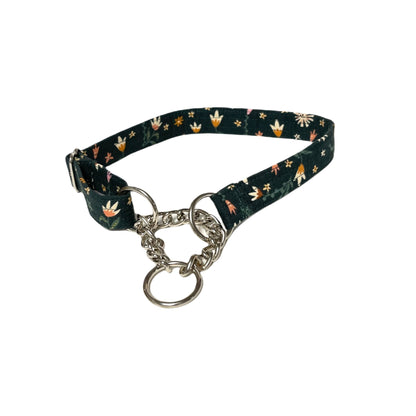 green floral chain martingale