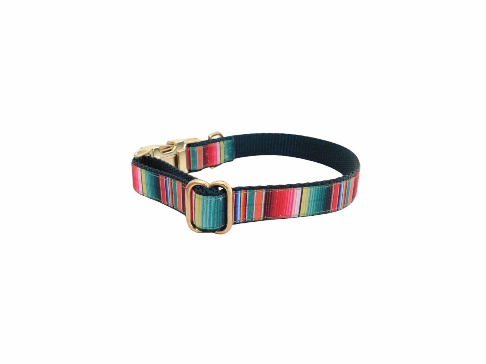 Fiesta Serape Dog Collar - Personalized Laser Engraved Buckle Option- - muttsnbones