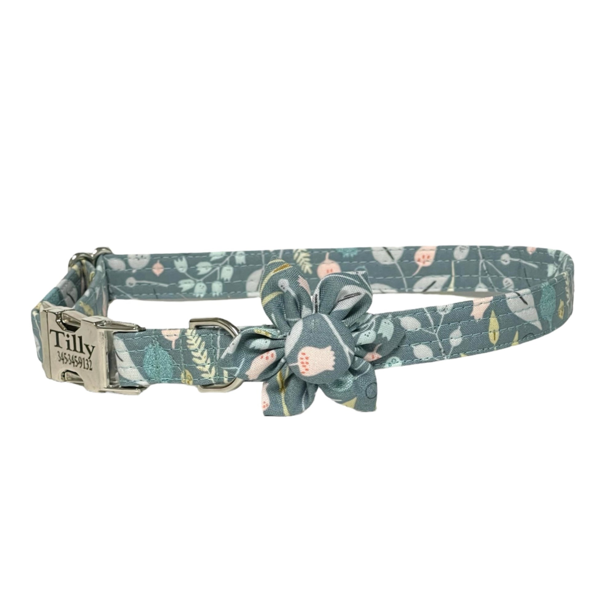 Meadow Floral Dog Collar - Fabric Style - muttsnbones