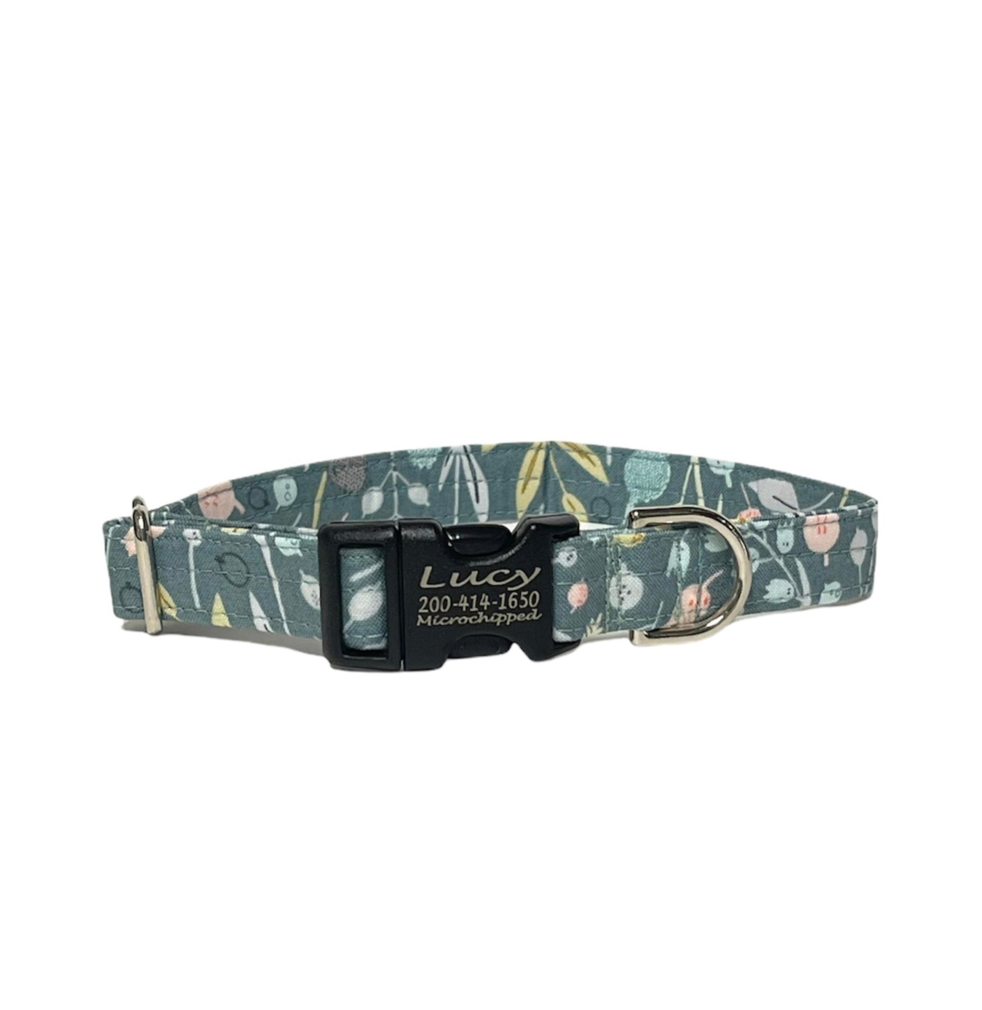 Meadow Floral Dog Collar - Fabric Style - muttsnbones
