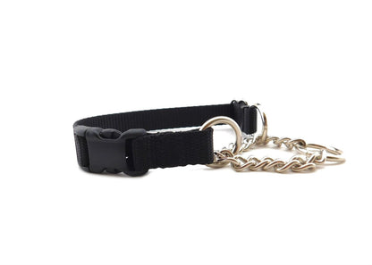 Nylon Chain Martingale with Buckle - Pick Your Color - muttsnbones