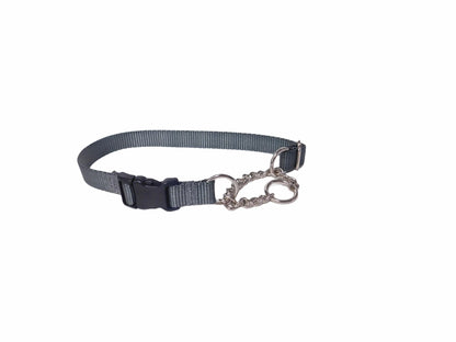 Nylon Chain Martingale with Buckle - Pick Your Color - muttsnbones