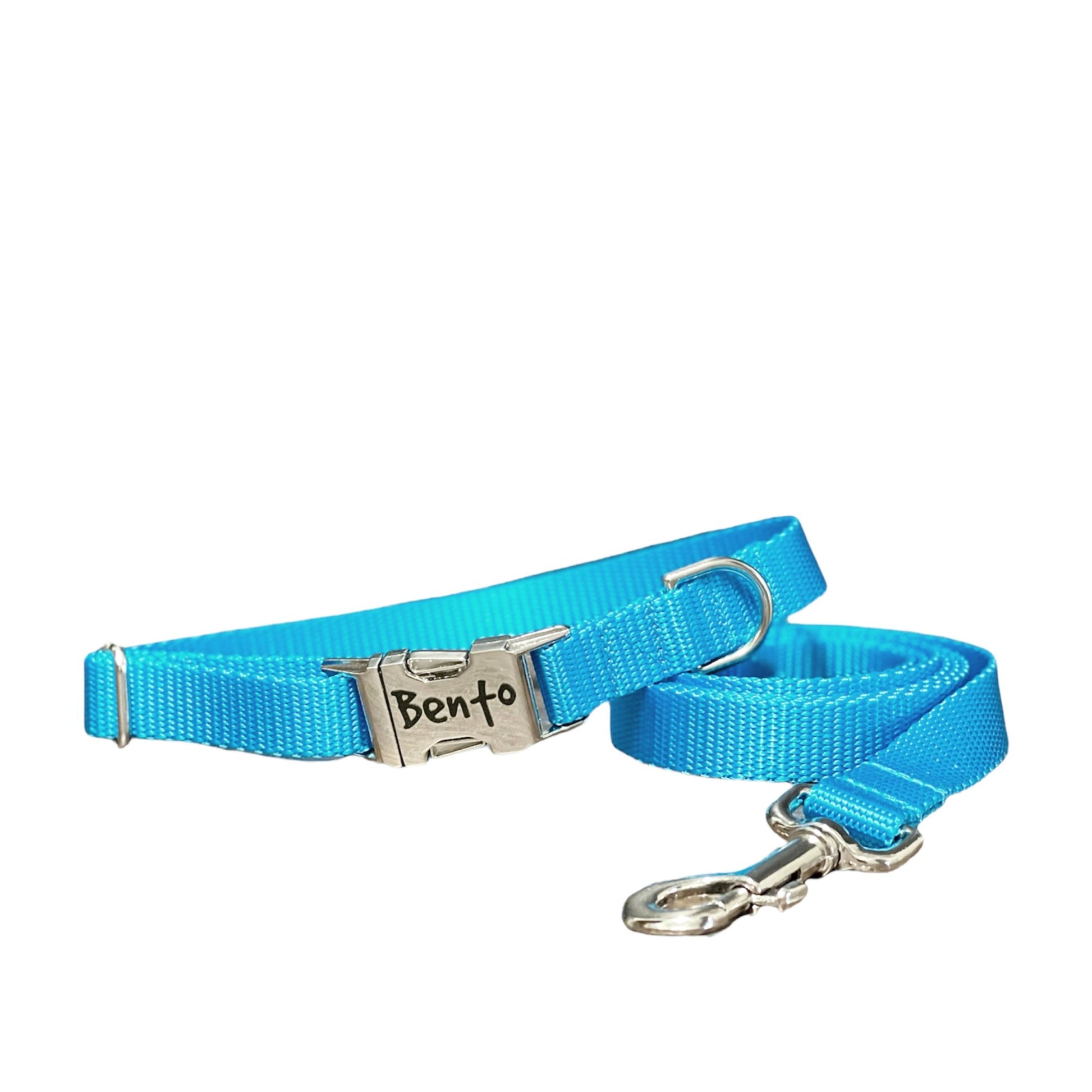 Nylon Dog Collar and Leash Set - Pick Your Color - muttsnbones