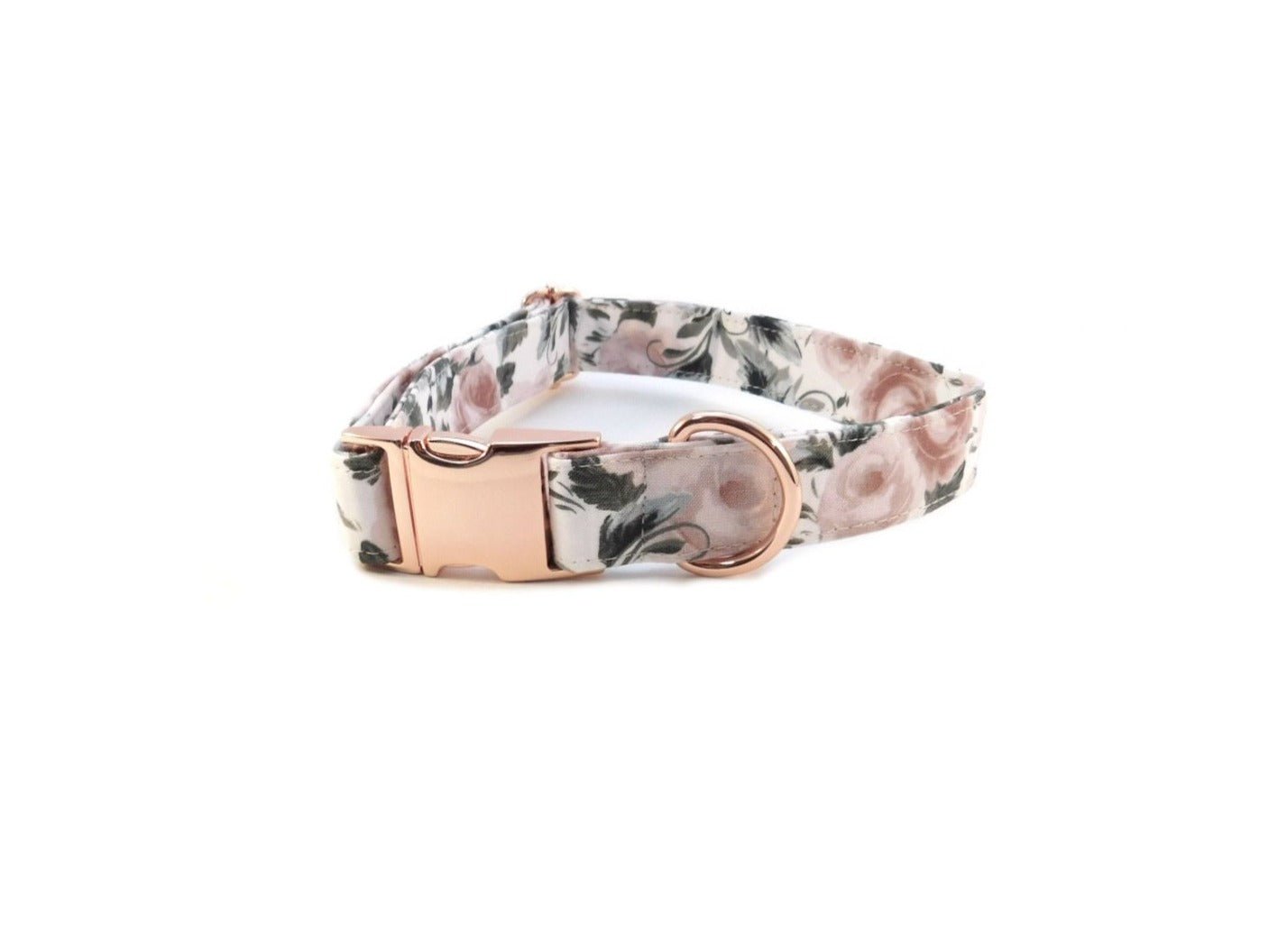 Paris Rose Dog Collar - Fabric Style - muttsnbones